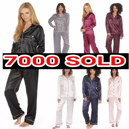 Womens ladies satin pyjama - womens, set