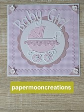 Stitched New Baby Girl Card