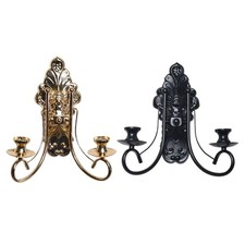 Metal Candle Sconces Candelabra Wall Mount Art Hanging for Rod Candles for