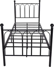 Black Single Metal Bed Frame