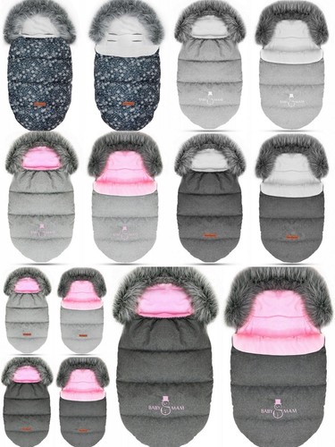 Baby footmuff fluffy collar - fluffy,
