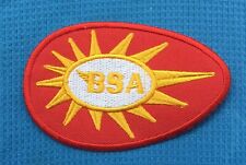 RED BSA FUEL SLAP TANK BANTAM BRITISH VINTAGE BIKE BIKER BADGE IRON SEW ON PATCH