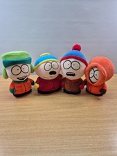 South Park 1998 Plush Bundle Stan, Kyle, Kenny, Cartman Soft Toy EXCELLENT 