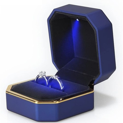 Ring box blue pendant earrings - box,