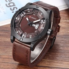Curren Mens Leather Wristwatch