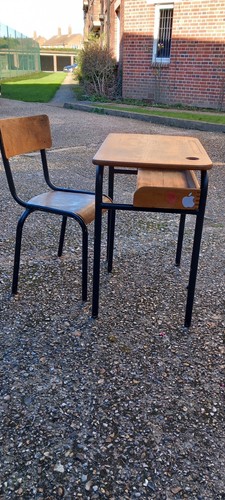 Retro child desk and chair - desk,