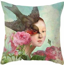 Cover Cushion Peacock 18''