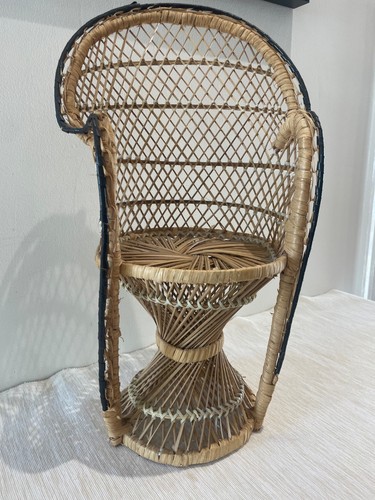 Vintage wicker rattan plant - vintage,