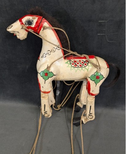 Vintage wooden horse - vintage,