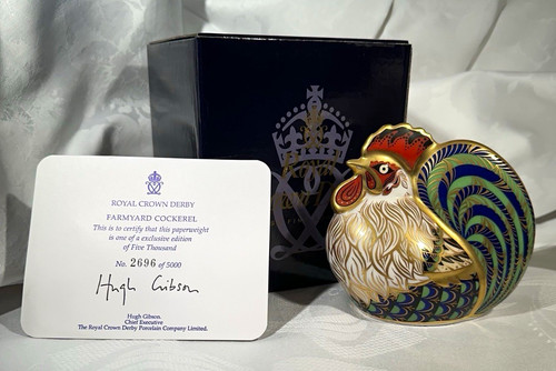 Royal crown derby farmyard - derby, hen