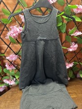 Girls Grey Plus Fit School Pinafore Dress 2 Pack Age 5/6 Brand New