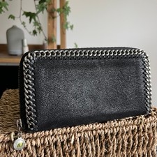 Stella McCartney Falabella Wallet Zip Around Black Purse