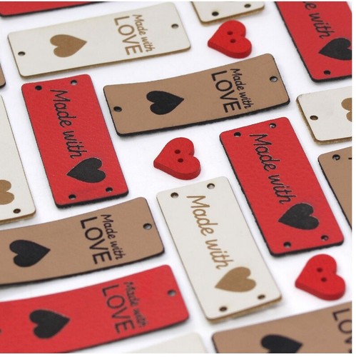 Faux leather labels - faux,