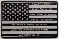 American Flag With Pledge