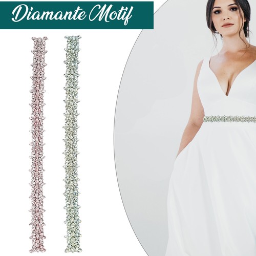 Rhinestone bridal applique - bridal,