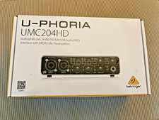 Behringer UMC204HD U-PHORIA 24-bit/192Khz USB Audio/MIDI Interface EXCELLENT