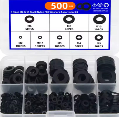 500pcs flat washers - washers, nylon