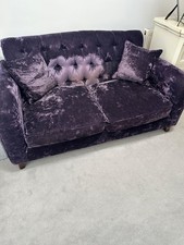 Plush purple velvet seater - plush,