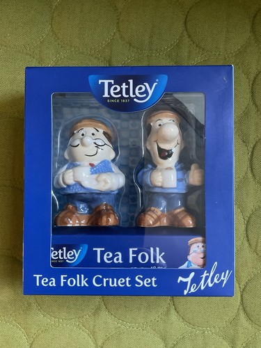 Tetley tea folk cruet set - tetley, set,