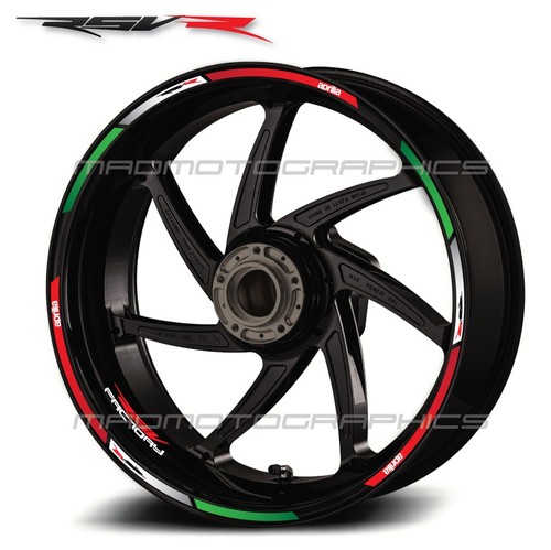 Motorcycle wheel decals for