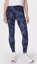 Sweaty Betty New Power Workout Leggings Full Length Blue Fade Print size Medium