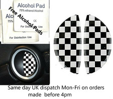 Chequered Decal Door Handle Sticker For Mini Cooper Country R55 R56 R60 R61 