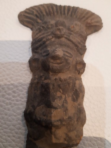 Aztec flatbacked stone - aztec, idol