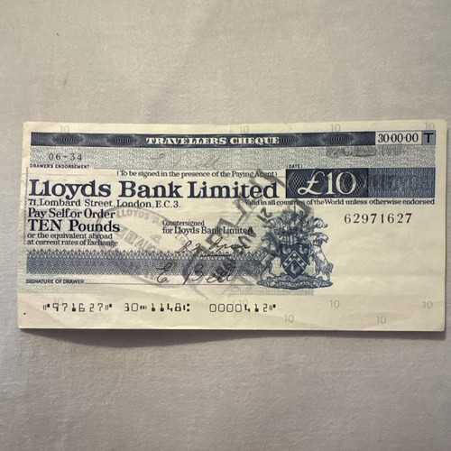 Lloyds bank limited 10 - limited, £10