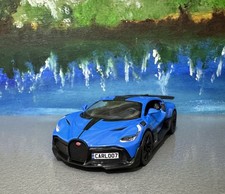 Bugatti Divo 1:36 Blue Diecast Model Toy Car – Personalized Name Gift Sleeves
