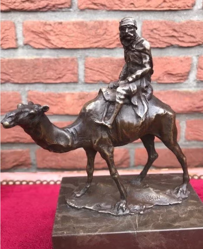 Bronze camel sculpture statue - bronze,