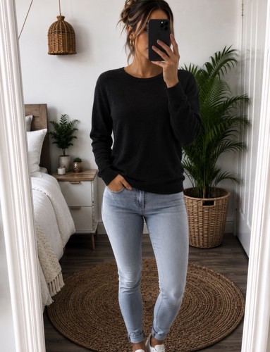 Woolovers black winter jumper - woolovers,