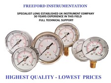 Pressure Gauge 40mm 50mm 63mm Dial  Pneumatic Hydraulic Gauges All Ranges