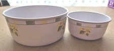 2 X Vintage Melamine Ware Bowls. Picnic Holiday Camping Bowls. Different Sizes.