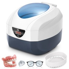 750ml Digital Ultrasonic Cleaner For Glasses Watches Jewellery Dentures Coins UK