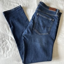 Rodd & Gunn Jeans Men 38R Blue Denim Slim Fit Stretch Zip Fly Distressed W38 L32