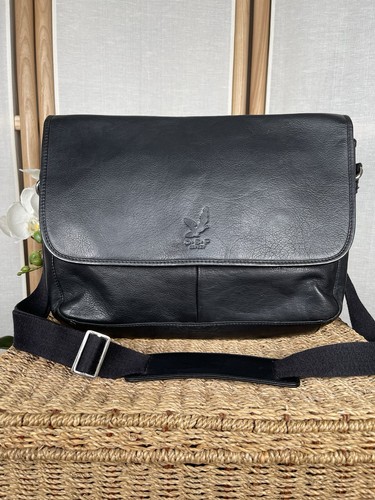Osprey black leather laptop