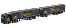 1:50 for WSI for DAF XF SPACE CAB 6X2 TWINSTEER CURTAINSIDE TRAILER (LZV)-3 AXLE