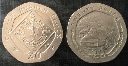 1996 isle man 20p coin - isle, of