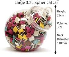 JUMBO Plastic Sweet Jars 12 jars 2 Scoops 2 tongs DIY Candy Buffet