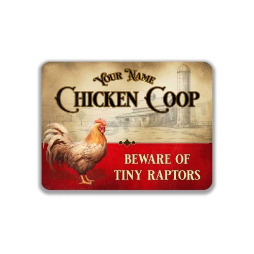Personalized chicken coop red - coop,