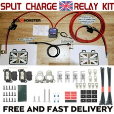 Heavy Duty Split Charge Relay Kit - Leisure Battery 140 Amp x 5M Power Cable NEW