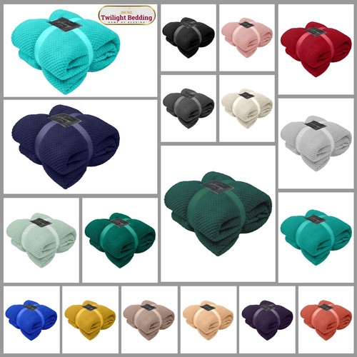 Popcorn waffle throw thermal - popcorn,