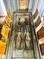 African Tribal Art Dining Table. Crafted From A Pair Of African Carved Doors.