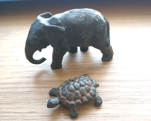 Vintage lead toy zoo elephant - lead,