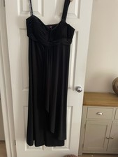 NWOT black Ben De Lisi Debenhams One Shoulder Evening Dress Size 18 party/cruise