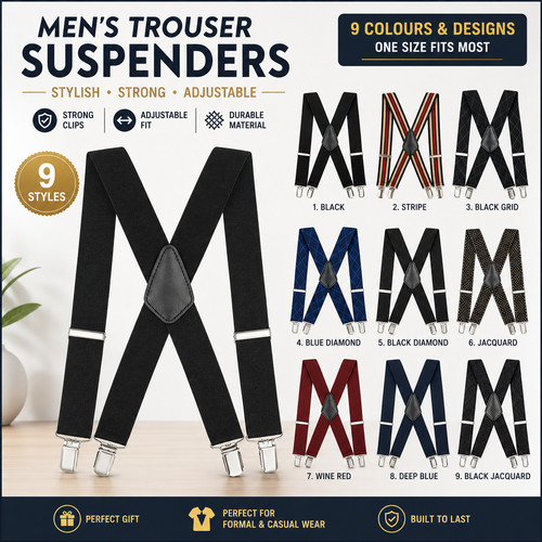 Mens trouser suspenders braces - mens,
