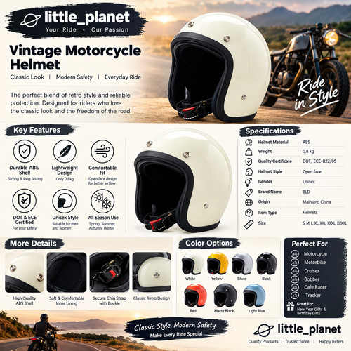 Vintage motorcycle helmet jet - vintage,