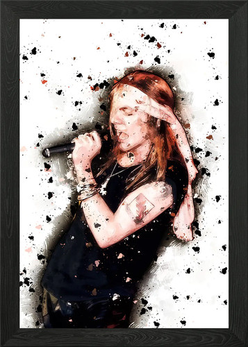 Axl rose framed - rose, wall