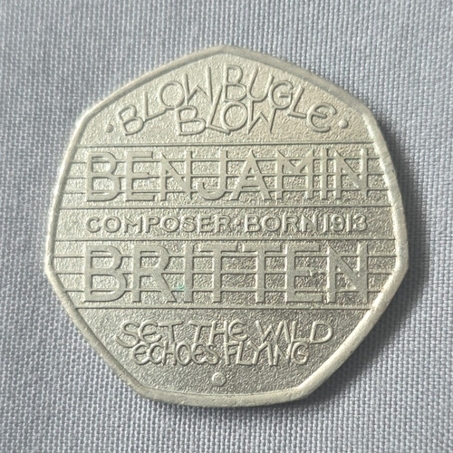 2018 50p coin benjamin - 2018, uk