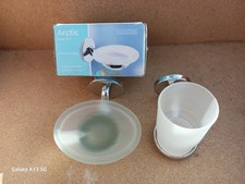 Bristan tumbler and soap chrome plated holder for bathroom